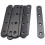 Tulead Metal Bracket Straight Furniture Brace Flat Brace Dresser Brackets 5''x0.8'' 10PCS with Mounting Screws