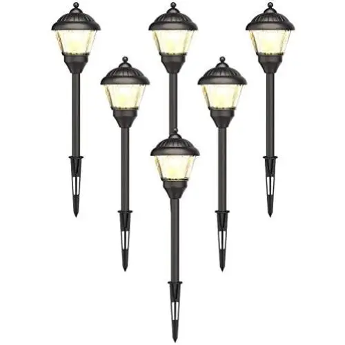 GOODSMANN Landscape Lighting Low Voltage Path Lights LED 1.5 Watt Floodlight with Metal Spike and Connector for Outdoor Lighting Garden, Patio, Yard (6 Pack) 9920-G115-06