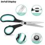 iBayam Scissors, 8 Inch Multipurpose Scissors 3-Pack, Ultra Sharp Blades, Comfort-Grip Handles, Heavy Duty Sharp Scissors for Office Home School Teacher Older Kids Classroom Class Craft Supplies