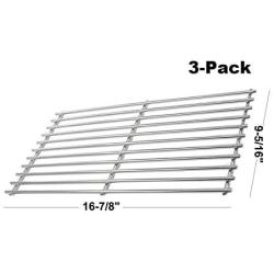 Wondjiont 3pack Solid Stainless Steel Cooking Grid, Replacement Parts Kits for Master Chef 85-3100-2, Charbroil 463420507, 463436413, 463440109, Kenmore 463420507, 461442513