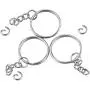 WFPLUS 200 Pcs Metal Split Key Chain Rings and 200 Pcs Jump Rings, Nickel Plated Split Keychain Ring with Open Jump Ring Silver Split Key Ring with Chain Parts, 1 Inch / 25mm