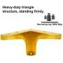 Metal Furniture Legs, 4pcs 4-inch Heavy Duty Gold Triangle Furniture Feet DIY Replacement Parts with Mounting Screws for Cabinet Table Cupboard Couch Sofa Ottoman