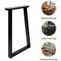 Metal Table Leg Desk Legs 28’’ Height 17.7’’ Wide Furniture Legs,Dining Table Legs,Metal Legs for Table Desk,Office Table Legs(Black)