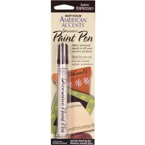 Rust-Oleum 222644 American Accents Satin Decorative Paint Pen, Espresso, 1/3-Ounce Rust-Oleum 222644 American Accents Satin Decorative Paint Pen, Espresso, 1/3-Ounce