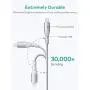 Lightning Cable 3ft Xcentz, MFi Certified iPhone Charger, Braided Nylon Fast Charging iPhone Cable with Premium Metal Connector for iPhone 11/11 Pro/X/XS/XR/XS Max/8, iPad Mini/Air-Silver Lightning Cable 3ft Xcentz, MFi Certified iPhone Charger, Braided Nylon Fast Charging iPhone Cable with Premium Metal Connector for iPhone 11/11 Pro/X/XS/XR/XS Max/8, iPad Mini/Air-Silver