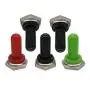 mxuteuk 3pcs Heavy Duty Rocker Toggle Switch 16A 250V 20A 125V DPDT ON/Off/ON 6 Terminal 3 Position + 5pcs Metal Knob Cover Cap Waterproof Ten-1322-5MZ
