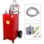 SUNCOO 30 Gallon Portable Gas Caddy Fuel Storage Tank on Wheels Gasoline Fluid Diesel with Pump &Hard Tube Red SUNCOO 30 Gallon Portable Gas Caddy Fuel Storage Tank on Wheels Gasoline Fluid Diesel with Pump &Hard Tube Red