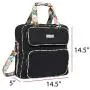 Everything Mary Deluxe Black & Floral Scrapbook Carrying Storage Tote - Compatible with Standard IRIS Boxes – Portable Travel Craft Bag with Handle & Shoulder Strap for Pages, Paper Everything Mary Deluxe Black & Floral Scrapbook Carrying Storage Tote - Compatible with Standard IRIS Boxes – Portable Travel Craft Bag with Handle & Shoulder Strap for Pages, Paper