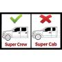 Ionic 5'' Black Steel Curved Nerf Bars (Fits) 2015-2018 Ford F150 and (Fits) 2017-Up Super Duty F250 F350 SuperCrew Cab Only Truck Side Steps (414309BP)