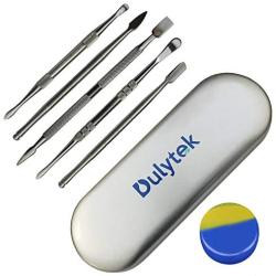 Dulytek 6-Piece Wax Carving & Collecting Tool Set with Silicone Jar and Metal Carrying Case