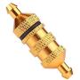V GEBY RC Oil Fuel Filter, Alloy Aluminum Oil Nitro Fuel Filter Fit for 1/8 1/10 Scale RC Crawler Buggy Car Upgrade Parts(Gold)