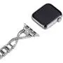 JSGJMY Bling Bands Compatible with Apple Watch Band 38mm 40mm 42mm 44mm Series 5/4/3/2/1 Women Diamond Rhinestone X-Link Metal Jewelry Bracelet(Silver, 38mm/40mm)