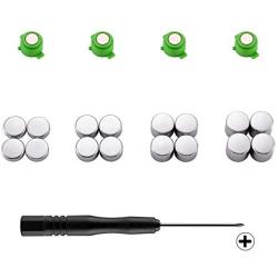 eXtremeRate Magnetic Metal Bullet Buttons, Adjustable Action Buttons, Replacement Parts Repair Kit for Playstation 4, PS4 Slim,PS4 Pro Controllers (20 in 1)