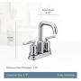Moen 6150BN Gibson Two Handle Centerset High Arc Modern Bathroom Faucet with Drain Assembly, Brushed Nickel