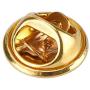 Onwon 30 Pieces Brass Butterfly Cluth Badge Insignia Clutches - No Tool Required, Pin Backs Locking Bulk Metal Pin Keepers Locking Clasp (Gold)