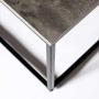 Walker Edison Modern Metal Frame Open Rectangle Coffee Accent Living Room Ottoman End Table, 42 Inch, Dark Concrete Walker Edison Modern Metal Frame Open Rectangle Coffee Accent Living Room Ottoman End Table, 42 Inch, Dark Concrete