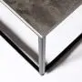 Walker Edison Modern Metal Frame Open Rectangle Coffee Accent Living Room Ottoman End Table, 42 Inch, Dark Concrete