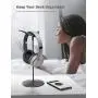 Headphone Stand, Desktop Headset Holder - Lamicall Desk Earphone Stand, for All Headsets Such as HyperX Gaming Headphones, Beats/Sony/Sennheiser Music Headphones - Black Headphone Stand, Desktop Headset Holder - Lamicall Desk Earphone Stand, for All Headsets Such as HyperX Gaming Headphones, Beats/Sony/Sennheiser Music Headphones - Black