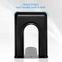 Umikk Bookends, Black Metal Nonskid Bookend Supports for Shelves Heavy Duty Books End, Office Book Stopper, 6 x 5 x 6 Inches, 6 Pieces (3 Pairs) (Black)