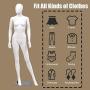 Giantex 5.8 FT Female Mannequin Adjustable Detachable Manikin with Metal Stand Plastic Full Body, White