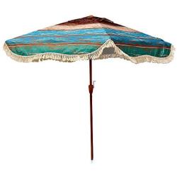 South Bay Board Co. - Premium Beach Umbrella - Extra Large for Complete Shade Coverage for 2 People -with XL Wind Vent, Stainless Metal Parts, and an Easy Crank Lift -Includes Carry Bag