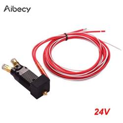 Aibecy 2 in 1 Out Dual Color Metal Hotend Extruder Kit with Cable 0.4mm Brass Nozzle Print Heat 24V Compatible with CR-10 Series Ender-3 3D Printer