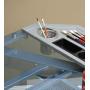 Studio Designs Futura Tower, Silver/Blue Glass