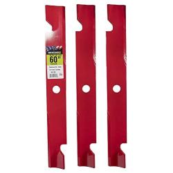 Maxpower 561139B Heavy Duty 3-Blade Set for 60'' Cut Exmark Replaces 103-6403, 103-6403-S, Red