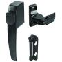 Prime-Line K 5007 Screen and Storm Door Push Button Latch Set with Night Lock – Replace Old or Damaged Screen or Storm Door Handles Quickly and Easily – Black Finish (Fits Doors 5/8” – 1-1/4” Thick)