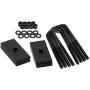 Heavy Metal Suspensions - Fits 1999-2020 Toyota Tundra (2WD 4WD) 1'' Rear Lift Blocks + Extended Plated U-Bolts High Strength Carbon Steel Lift Kit