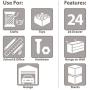 Akro-Mils 24 Drawer 10124, Plastic Parts Storage Hardware and Craft Cabinet, (20-Inch W x 6-Inch D x 16-Inch H), Black (1-Pack)