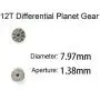 Goolsky 12T 24T 30T Motor Driving Gear Planet Gear Differential Gear Combo Set for WLtoys 12428 12423 RC Car