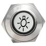 ESUPPORT 12V Car Vehicle Blue LED Light Headlight Push Button Metal Toggle Switch 16mm