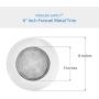 [4-Pack] 6'' White Metal Shower Trim with Fresnel Glass Lens - for Wet Locations - for 6'' Recessed Can Lights - UL Listed (White-Fresnel (4-Pack))