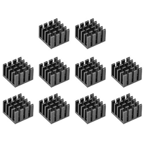 uxcell Electronic Radiators Heatsink for MOS GPU IC Chip Black 14 x 14 x 10 mm 10pcs