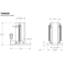 TEMCo TH0025 Hydraulic Machine Toe Jack 2.5 Ton Toe / 5 Ton Top Lift Capacity