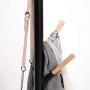 HOMCOM 69'' Metal Freestanding Modern Tree Branch 6 Wooden Rack Coat Rack with Marble Base - Black