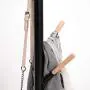 HOMCOM 69'' Metal Freestanding Modern Tree Branch 6 Wooden Rack Coat Rack with Marble Base - Black