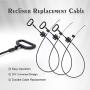 Magicfour Recliner Cable, 3 Pack Couch Recliner Replacement Cable Recliner Replacement Part Recliner Accessories with D-Ring Release Pull Handle for Ashley Sofa, Black