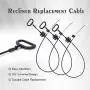 Magicfour Recliner Cable, 3 Pack Couch Recliner Replacement Cable Recliner Replacement Part Recliner Accessories with D-Ring Release Pull Handle for Ashley Sofa, Black