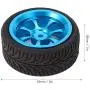 Drfeify RC Car Wheel Hub Kit, 4pcs Rubber Tire Metal Wheel Hub 1/18 RC Car Accessories Compatible for WLtoys A959 A979 Drfeify RC Car Wheel Hub Kit, 4pcs Rubber Tire Metal Wheel Hub 1/18 RC Car Accessories Compatible for WLtoys A959 A979