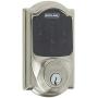 Schlage Z-Wave Connect Camelot Touchscreen Deadbolt with Built-In Alarm, Satin Nickel, BE469 CAM 619, Works with Alexa via SmartThings, Wink or Iris