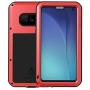 GFU Tempered Glass Samsung Galaxy S10 Plus Case, Full Body Heavy Duty Shockproof Protection Cover for Samsung Galaxy S10 Plus TPU Silicone Hard Bumper Anti-Scratch Metal (Red, S10+(6.4''))