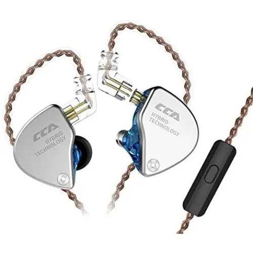 CCA CA4 in Ear Metal Earphones Zinc Alloy Cover + Imported Resin Cavity + Aluminum Alloy with Detachable Cable, 1BA + 1DD for Smartphones and Digital Audio Players(Blue with mic) CCA CA4 in Ear Metal Earphones Zinc Alloy Cover + Imported Resin Cavity + Aluminum Alloy with Detachable Cable, 1BA + 1DD for Smartphones and Digital Audio Players(Blue with mic)