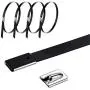 OBTANIM 30 Pcs Metal Zip Ties, Heavy Duty Multi-Purpose 304 Stainless Steel Exhaust Wrap Strap Coated Self Locking Cable Zip Ties (7.9 Inch) OBTANIM 30 Pcs Metal Zip Ties, Heavy Duty Multi-Purpose 304 Stainless Steel Exhaust Wrap Strap Coated Self Locking Cable Zip Ties (7.9 Inch)