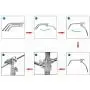 EACHSHOT C Stand Heavy Duty 100% Metal Max 10.8ft/330cm with 4.2ft/128cm Holding Arm Adjustable Light Stand cStand w/Boom Arm 2 Pcs Grip Head for Photography Photo Studio Video Reflector Monolight