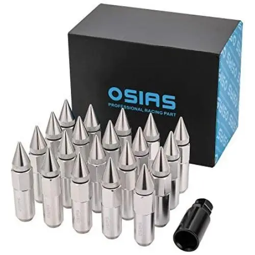 OSIAS Brand New 20PCS M12X1.5 Racing Wheel 60MM Lug Nuts For Honda Silver OSIAS Brand New 20PCS M12X1.5 Racing Wheel 60MM Lug Nuts For Honda Silver