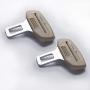 TUPOLIM Seat Belt Clip,Curved Sides Design,2 Pack,seat belt silencer,Universal Car Seat Belt Buckle Auto Metal Clip (Beige)