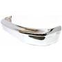 MBI AUTO - Chrome, Steel Front Bumper Face Bar for 1992-1996 Ford F150 & Bronco W/Out Pad Holes 92-96, FO1002236