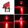 ESUPPORT Car Red Cover Red LED Light Rokcer Toggle Switch SPST ON Off Pack of 5